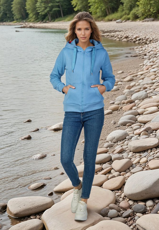 salzhaut Sweatjacke SÖÖTE Damen Tailliert komfortabler Fit, nordisch klar – entspannter Look mit Haltung