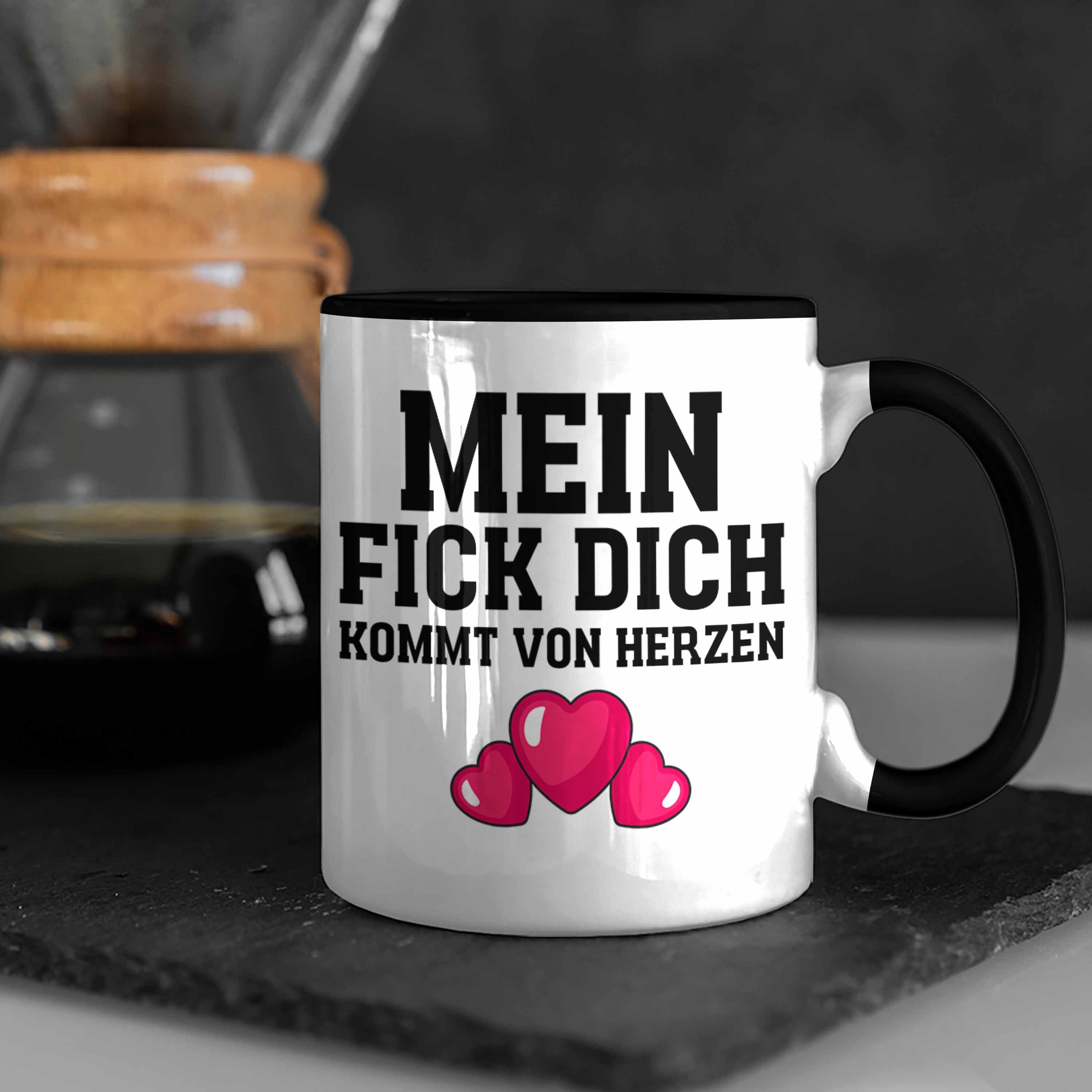 F Kaffeetasse - Dich Tasse Lustige mit Herzen Schwarz Witzige Spruch Kommt Mein Büro Von Trendation Trendation Tasse Kollege Kollegin