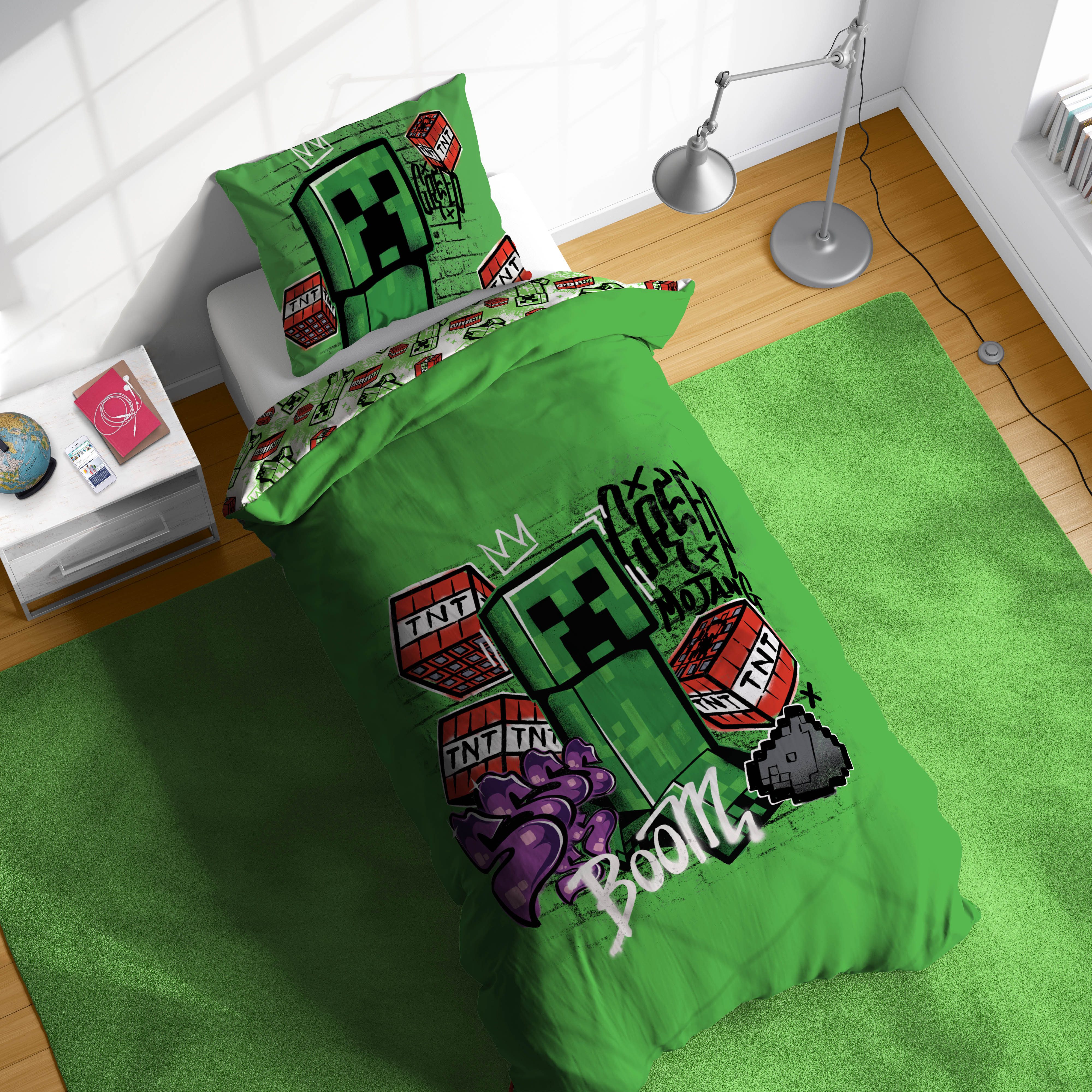 Minecraft Kinderbettwäsche Minecraft Metro Art, Linon, 2 teilig, 100% Baumwolle