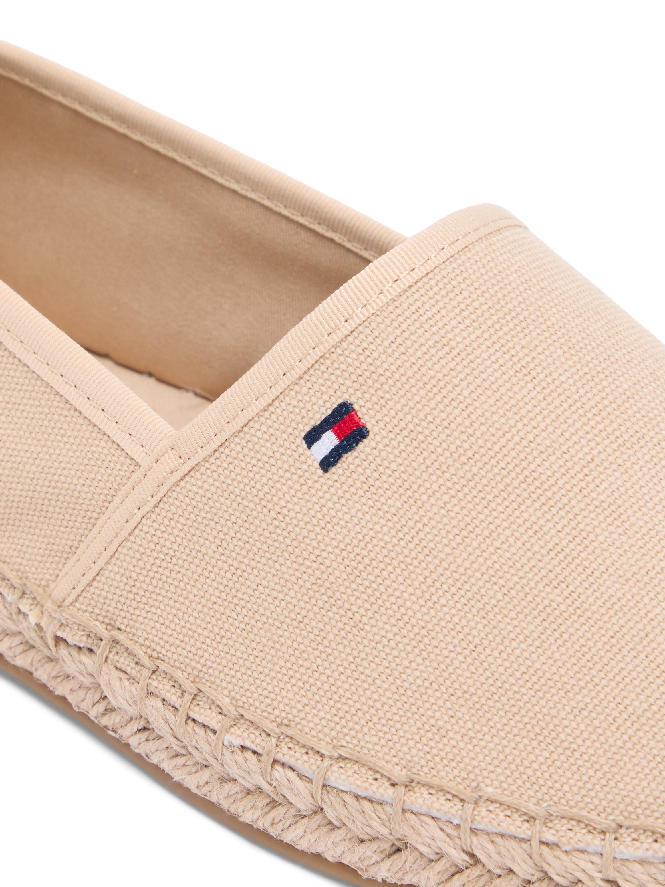 Tommy Hilfiger FLAG CANVAS ESPADRILLE Espadrille,Slipper, Flats, Bequemschuh, Jutebezug und Ziernähten, schmale Form