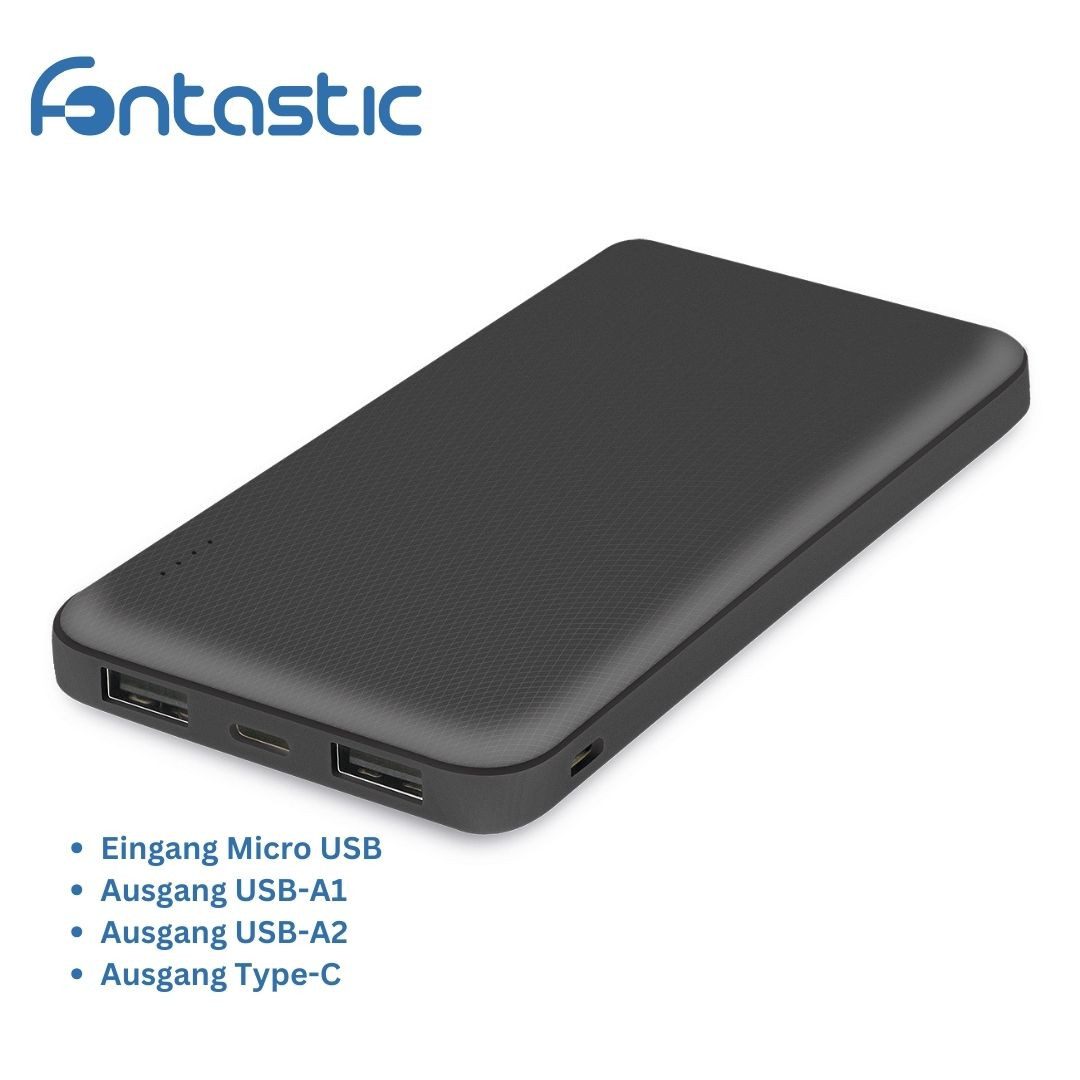 fontastic Renz 10 Black Powerbank 10000 mAh