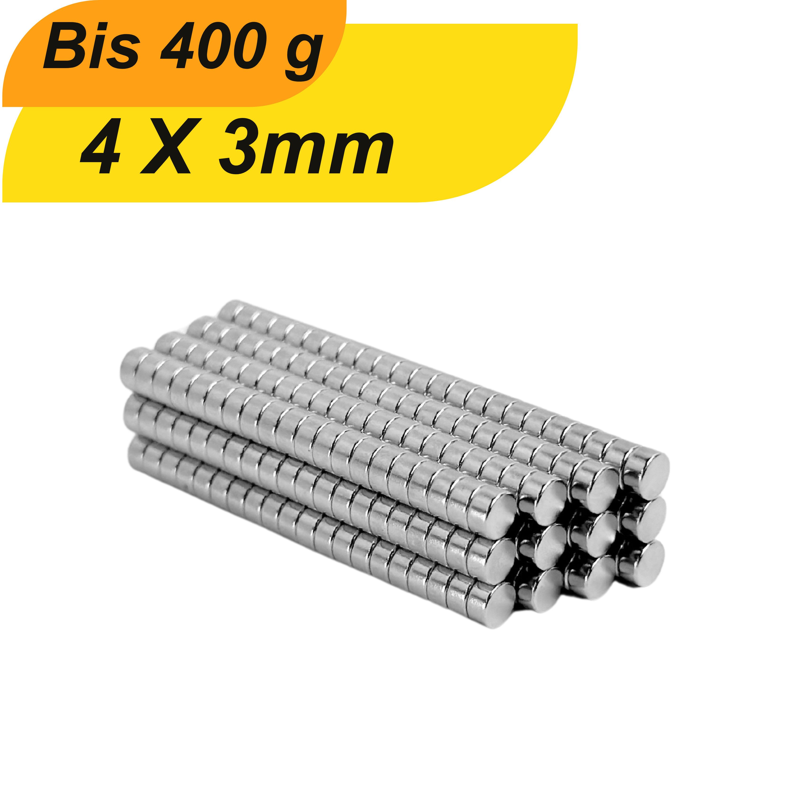 Magnet Neodym Magnet 4mm x 3mm – Starke Haftkraft, Supermagnete für Präzision