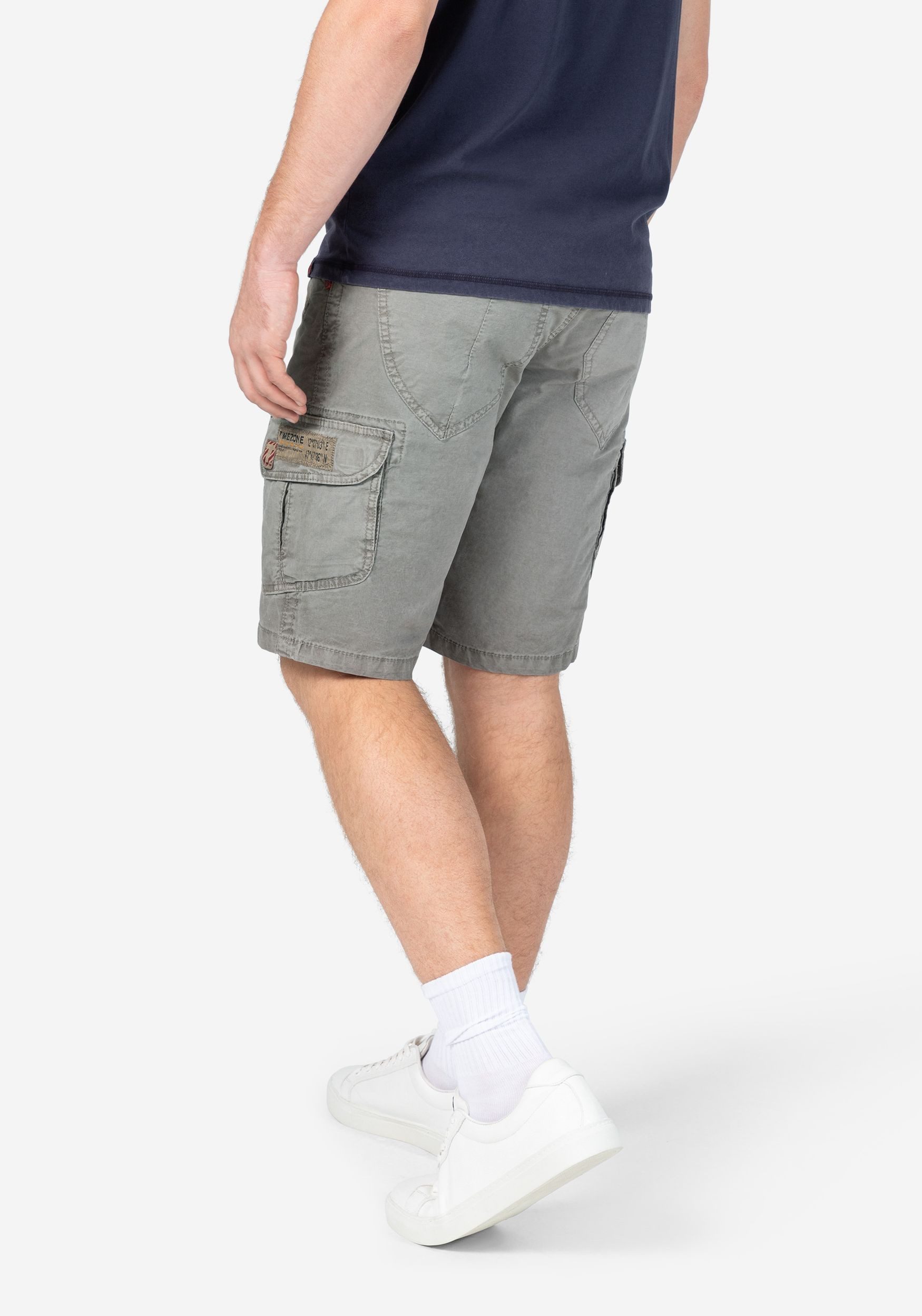 TIMEZONE Cargoshorts Cargoshorts mit Gürtel und Taschen für Herren Baumwolle Regular Fit unifarben wärmend Reißverschluss