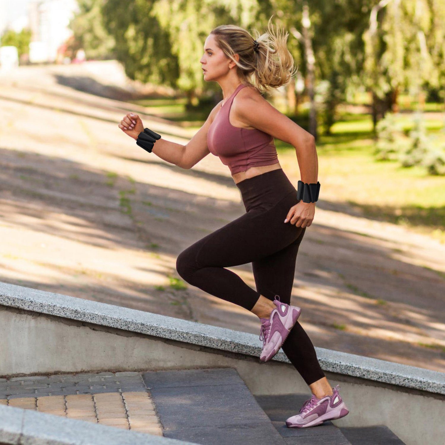 velov Gewichtsmanschette Silikon 2er Set Handgelenk Knöchel Gewicht Fußgewicht Fitness, Gesamtgewicht 0,46kg / 0,9kg / 1,8kg