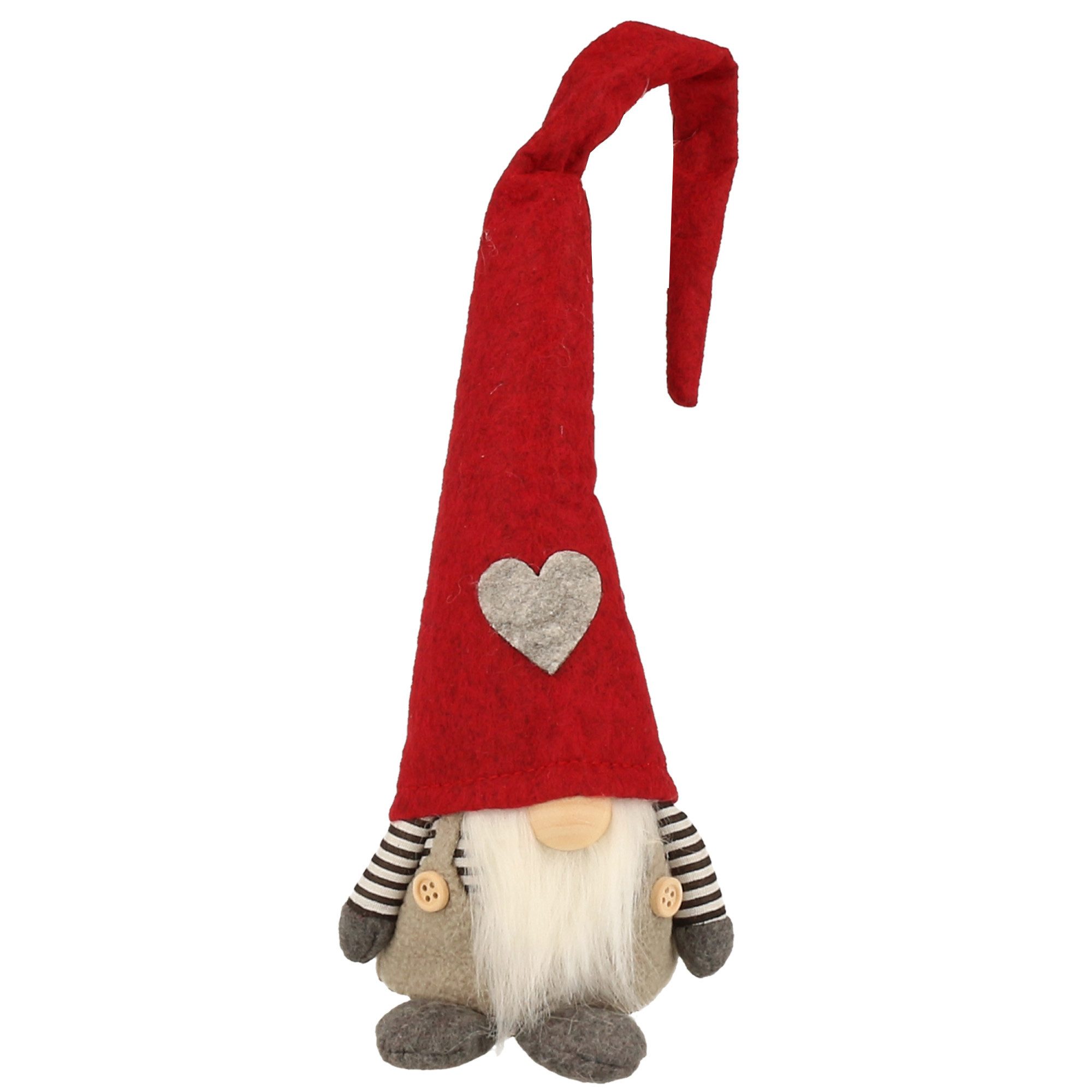 XiRRiX Wichtel Wichtel Dekowichtel Gnom "Finn" H: 40 cm (Wichtelfigur H: 40 cm, Weihnachts Deko), mit wunderschöner langer Mütze und weißem Kunsthaarbart