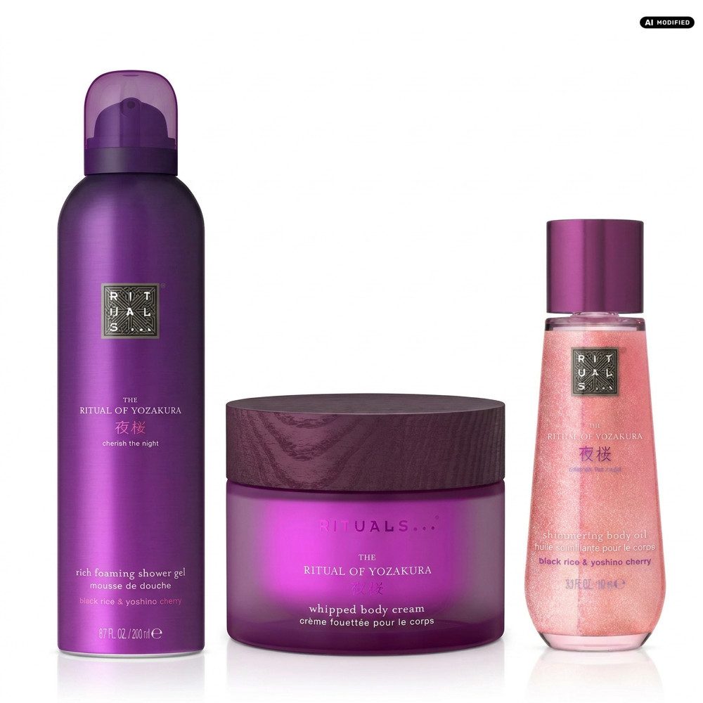 Rituals Duschgel Rituals The Ritual of Yozakura Dusch Pflege und Shimmer Set, Harmonisch abgestimmtes Dusch und Körperpflege Set