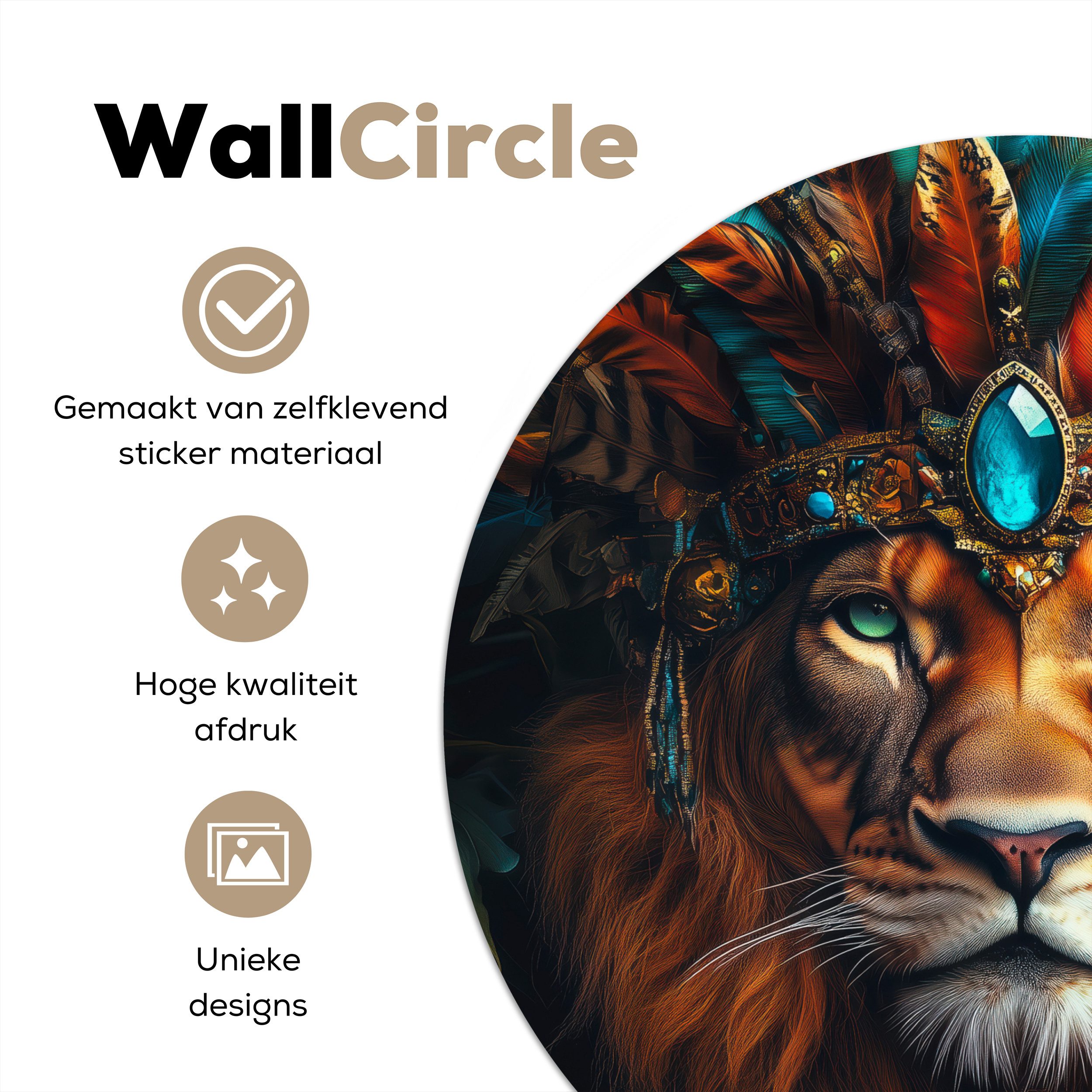 MuchoWow Wandsticker Löwe - Blätter - günstig online kaufen