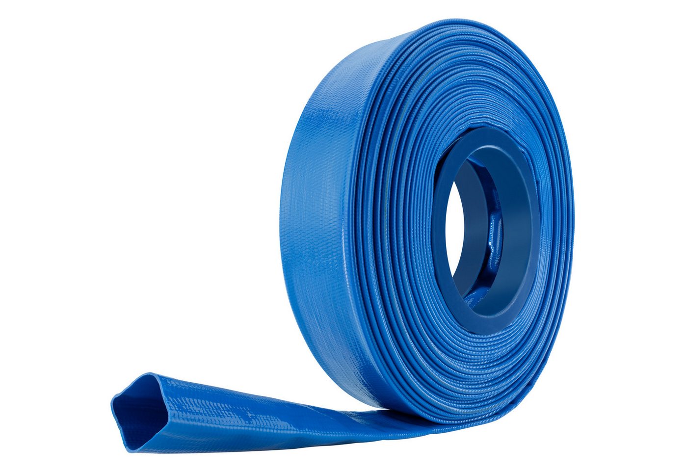 Poppstar Gartenschlauch, PVC Flachschlauch 20m, Ø 38mm (1 1/2 Zoll), 7 bar, blau