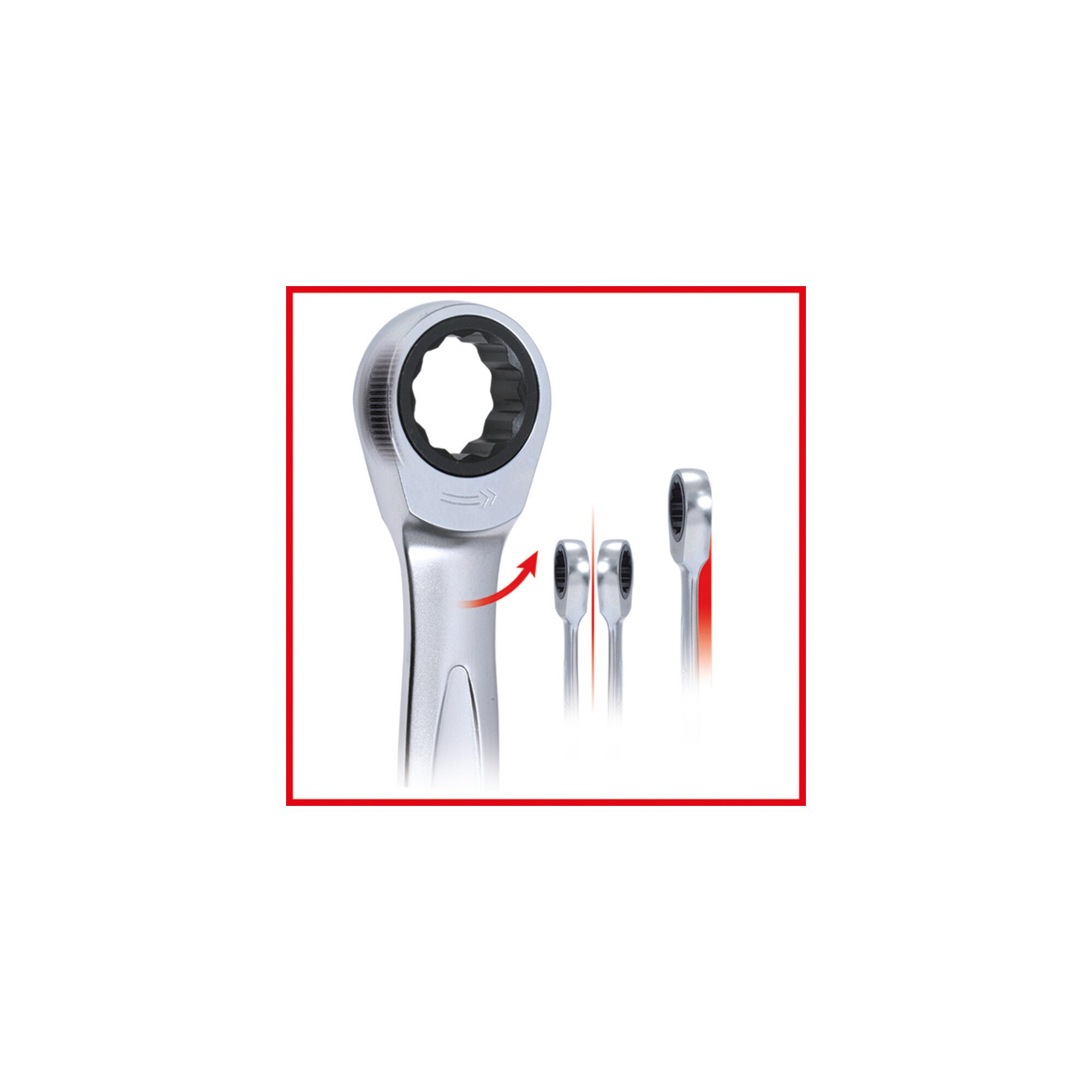 KS Tools Schraube KS Tools GEARplus Ratschenringmaulschlüssel-Satz, 4-teilig 24-32mm