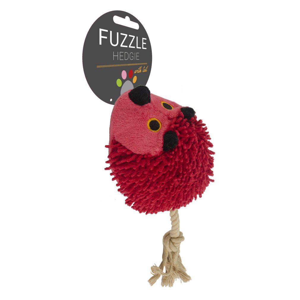 fuzzle Tierball Hedgie Hundespielzeug Rot