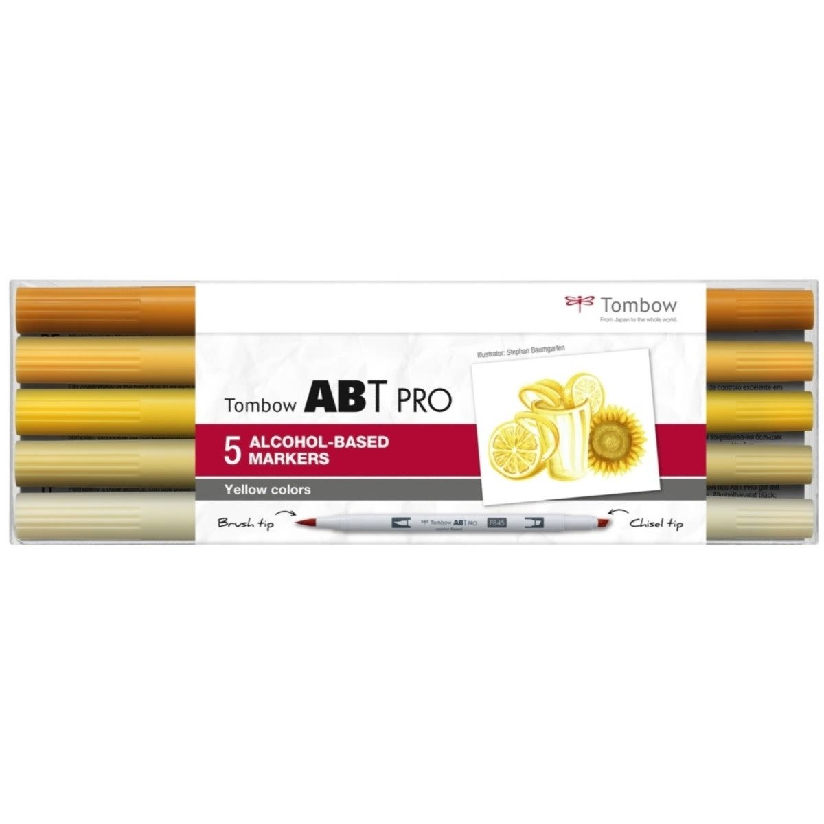 TOMBOW Filzstift Dual-Fasermaler ABT Pro Keilspitze/Pinselspitze Alkoholbasis VE=5 Stüc
