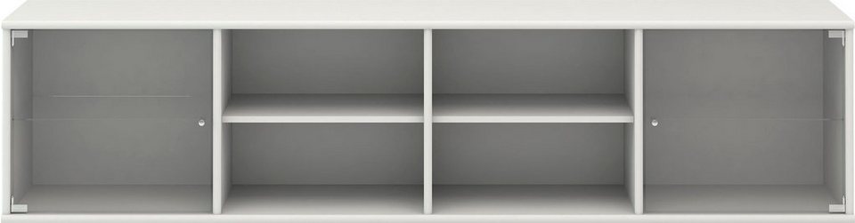 Hammel Furniture Regal Mistral, Hochwertig Lowboard, hängend/stehend  montierbar, mit zwei Glastüren, B: 177 cm, lowboard, anpassungsbar  Designmöbel