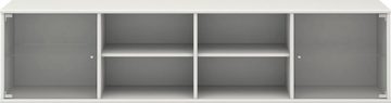 Hammel Furniture Regal Mistral, Hochwertig Lowboard, hängend/stehend montierbar, mit zwei Glastüren, B: 177 cm, lowboard, anpassungsbar Designmöbel