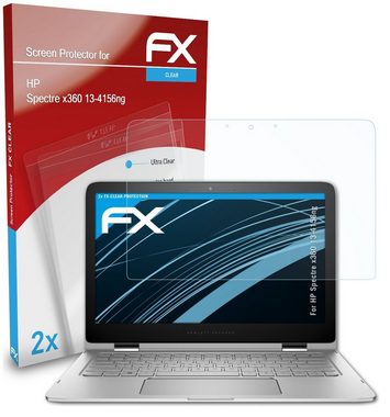 atFoliX Schutzfolie Displayschutz für HP Spectre x360 13-4156ng, (2 Folien), Ultraklar und hartbeschichtet