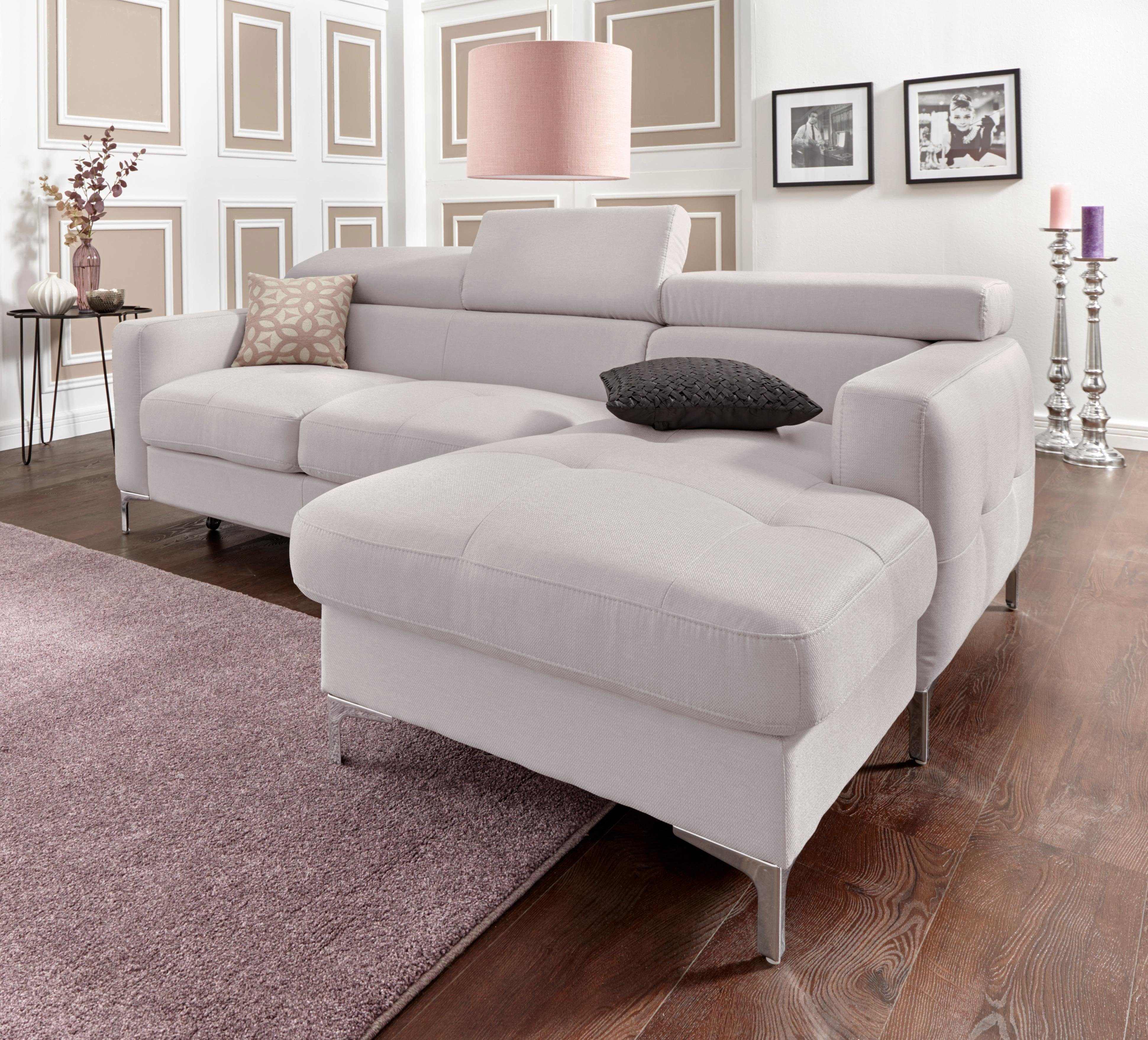 COTTA Ecksofa Sammy L-Form, mit Kopfteilverstellung, günstig online kaufen