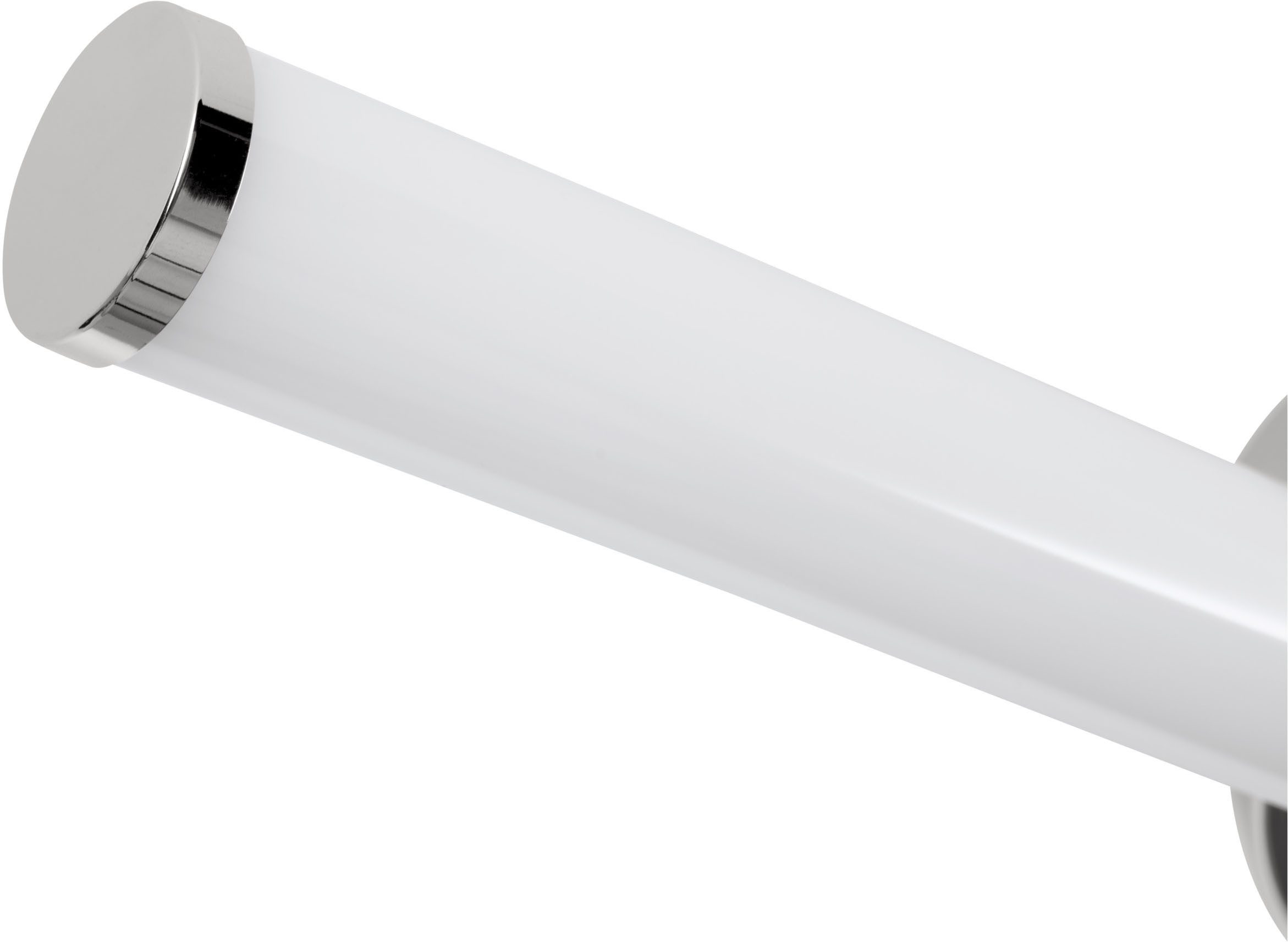 EGLO Spiegelleuchte RAMOLA Spiegellampe - Stahl - LED - 7,5W - IP44, Memoryfunktion, LED fest integriert, Neutralweiß, Kaltweiß, Warmweiß, Wandlampe, Badezimmerlampe, Bad, L45 x H12 x AL6,5 cm