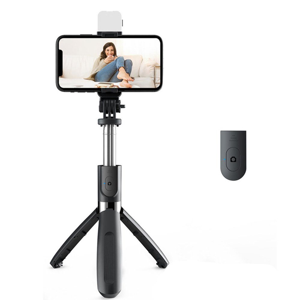 IVSO »einstellbarer Bluetooth Light Flash Selfie Stick für Smartphones, mit  Fernbedienung Stativ 360 Grad Drehkopf« Handstativ (Handstativ (Flash Selfie  Stick, Teleskop-Mittelsäule, Smartphone-Klammer, Bluetooth-Fernauslöser)  online kaufen | OTTO