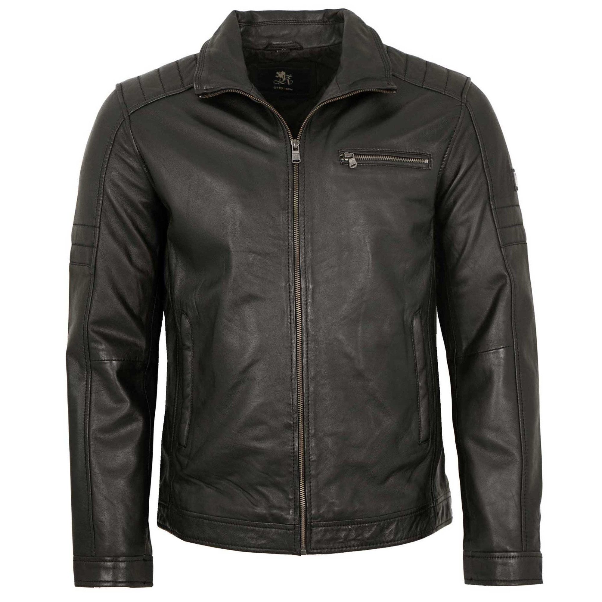 Otto Kern Lederjacke Men-104 OTTO KERN - Herren Lederjacke Lammnappa schwar günstig online kaufen
