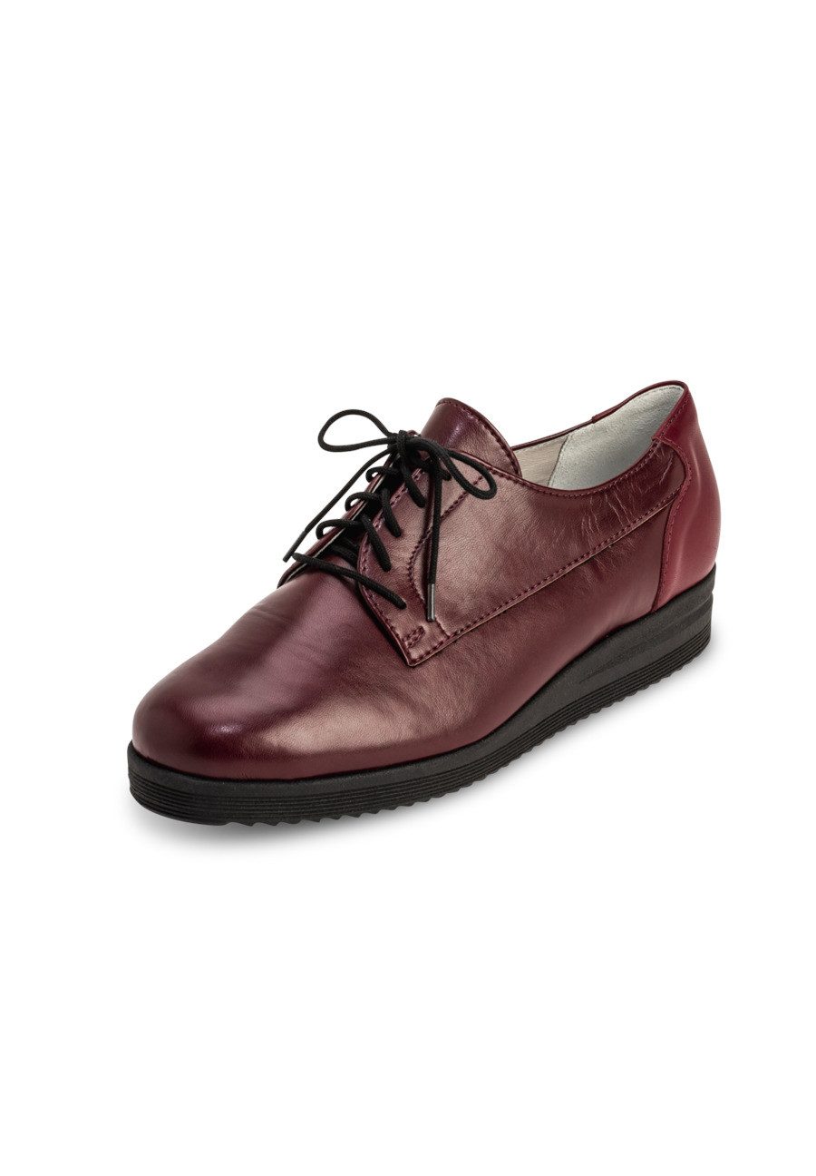 Damenschuhe Schnürer Leder/Stretch Schnürschuh