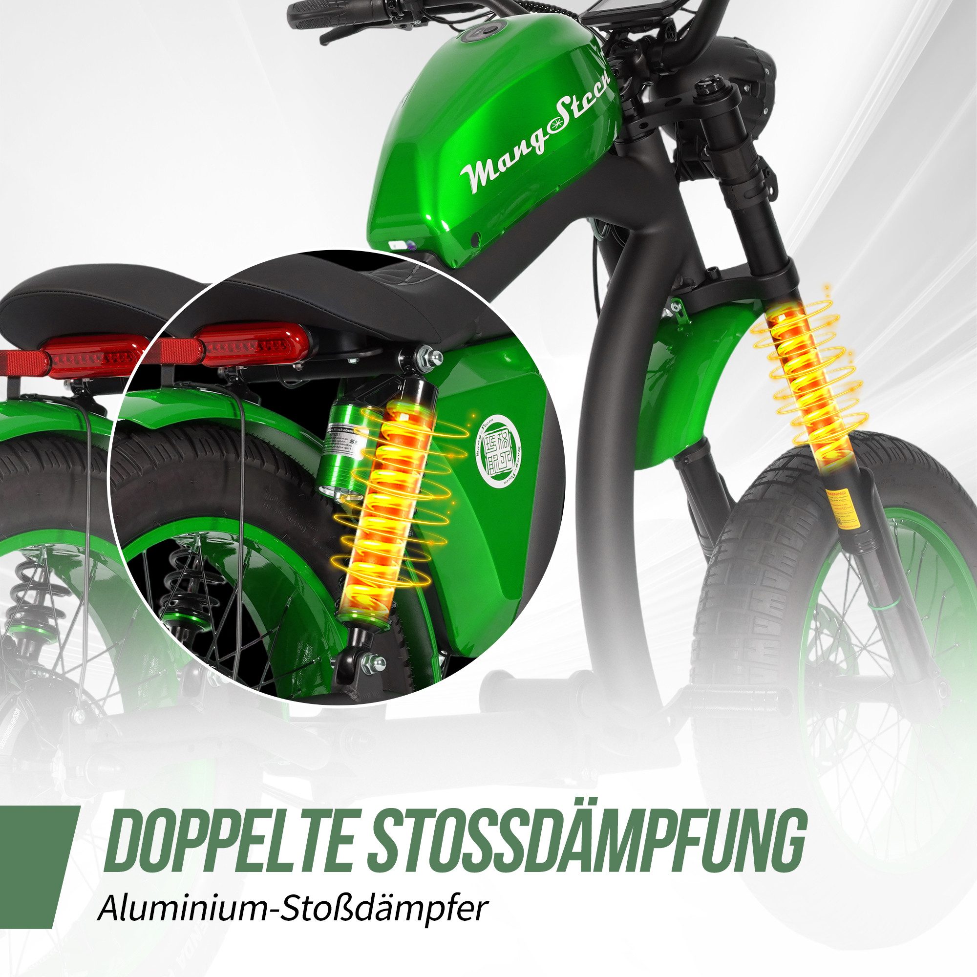 Vankel E-Scooter FT02-EEC 48V 1000W Motor 30AH 45km/h Up to 75km, 45 km/h, 75 km range, disc brakes, front and rear shock absorbers