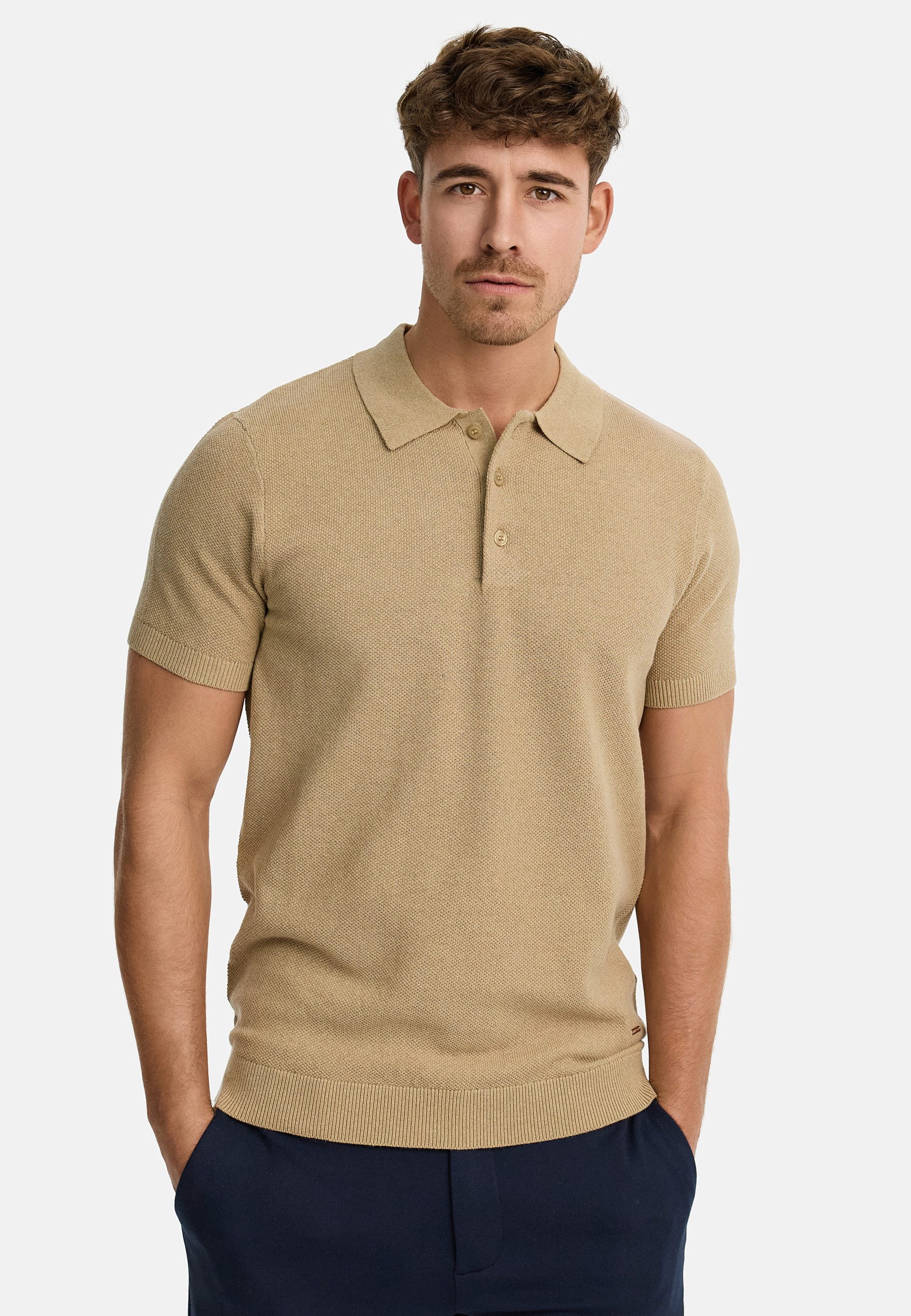 Indicode Poloshirt INVorm mit dezent strukturierter günstig online kaufen