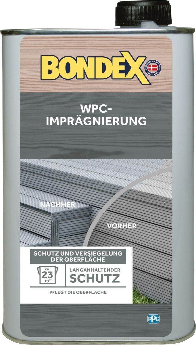 Bondex Holzschutzlasur BONDEX WPC Imprägnierung farblos, 1 l, Abperleffekt, wasserabweisend