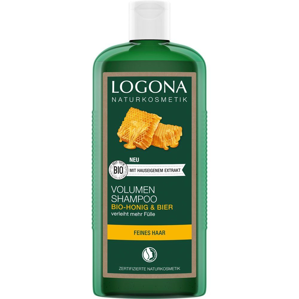 LOGONA Haarshampoo Volumen Shampoo Bier Honig, 250 ml