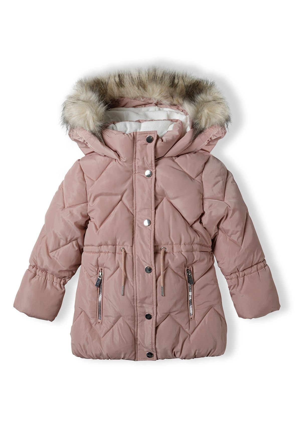 MINOTI Winterjacke mit flauschiger Kapuze (2-14y) Rosa