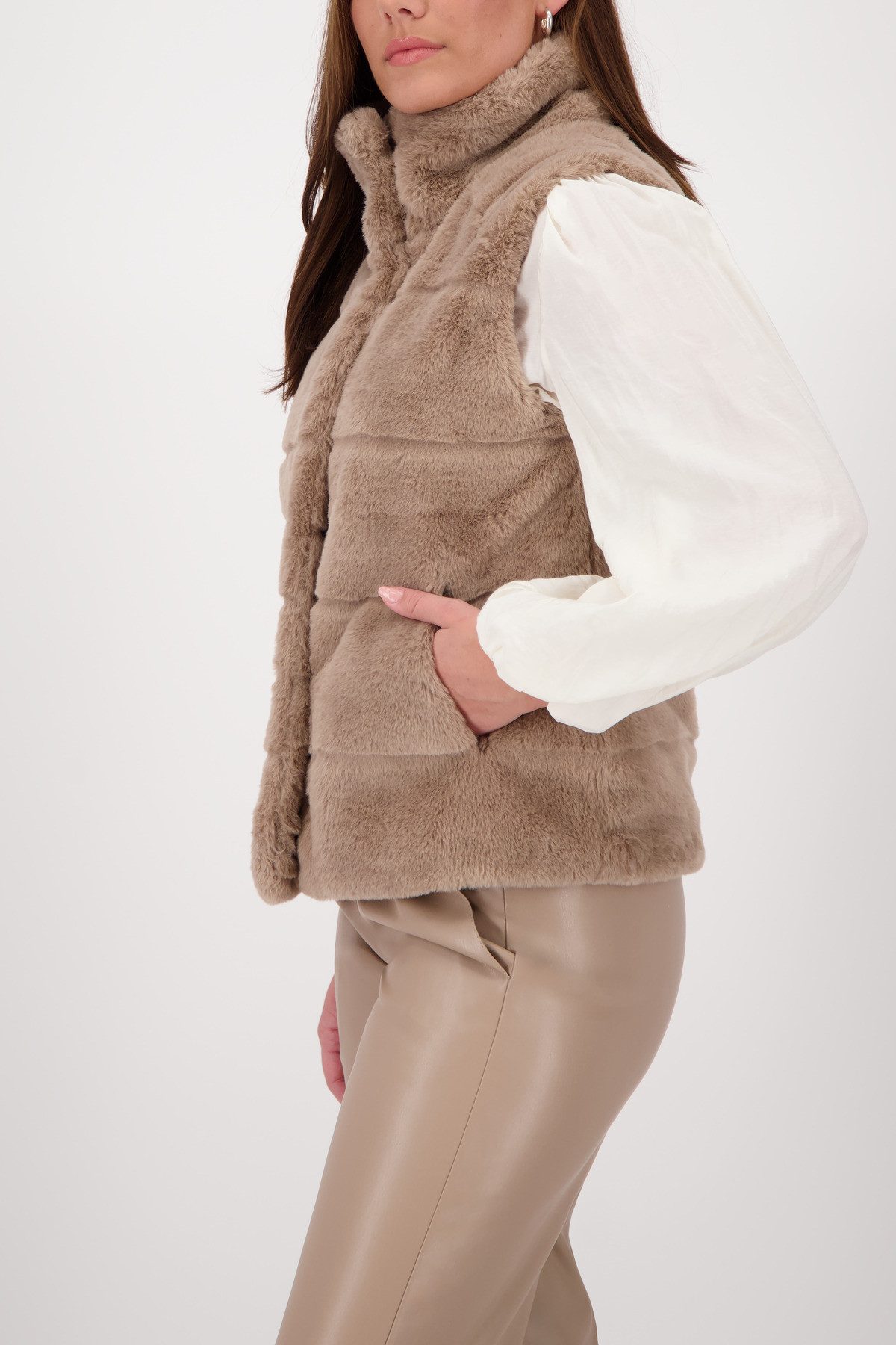 Monari Fellimitatweste Weste Basic fake fur günstig online kaufen