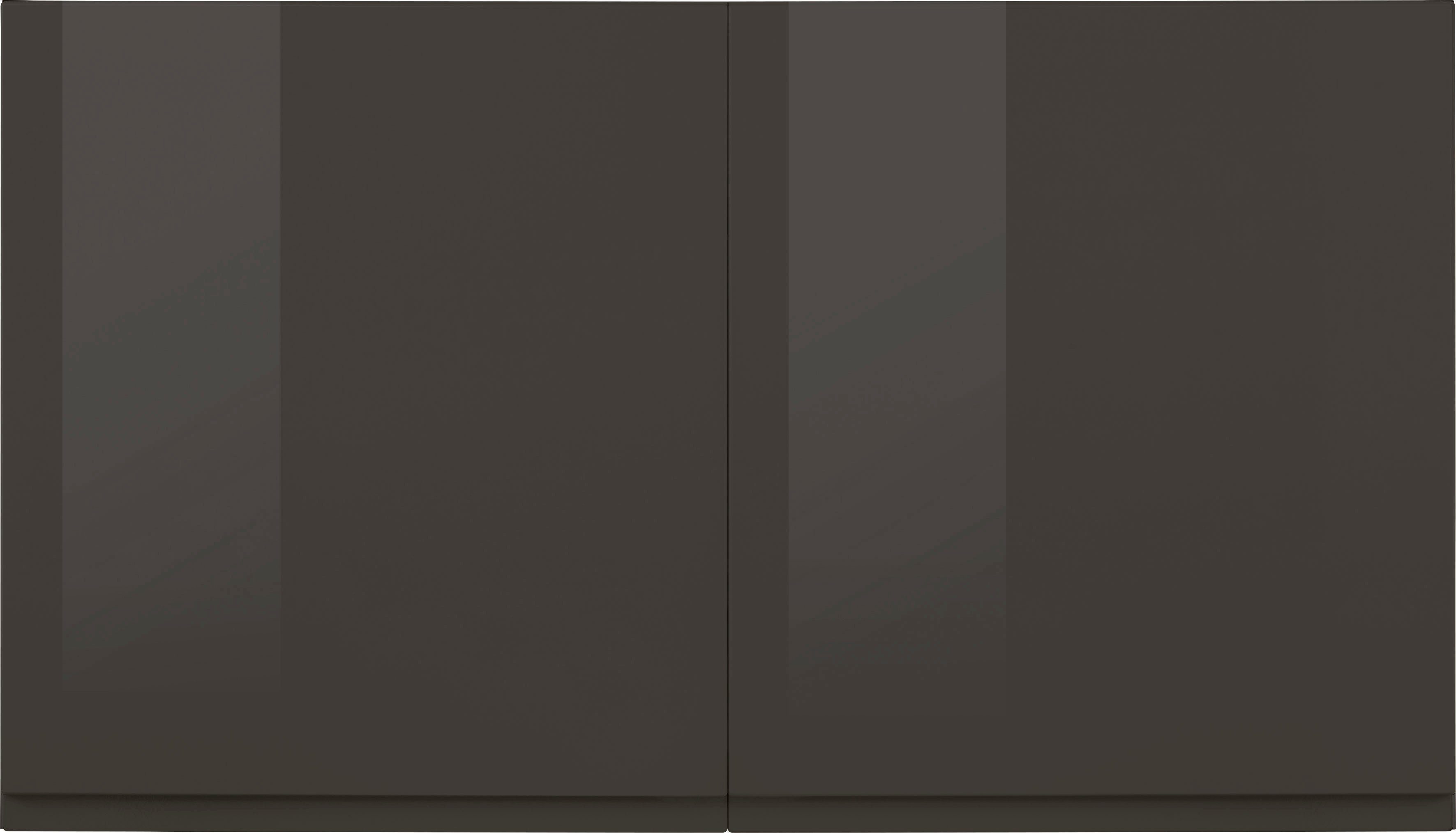 HELD MÖBEL Hängeschrank Virginia 100 cm breit, mit 2 Türen grau Hochglanz | graphit | Hängeschränke