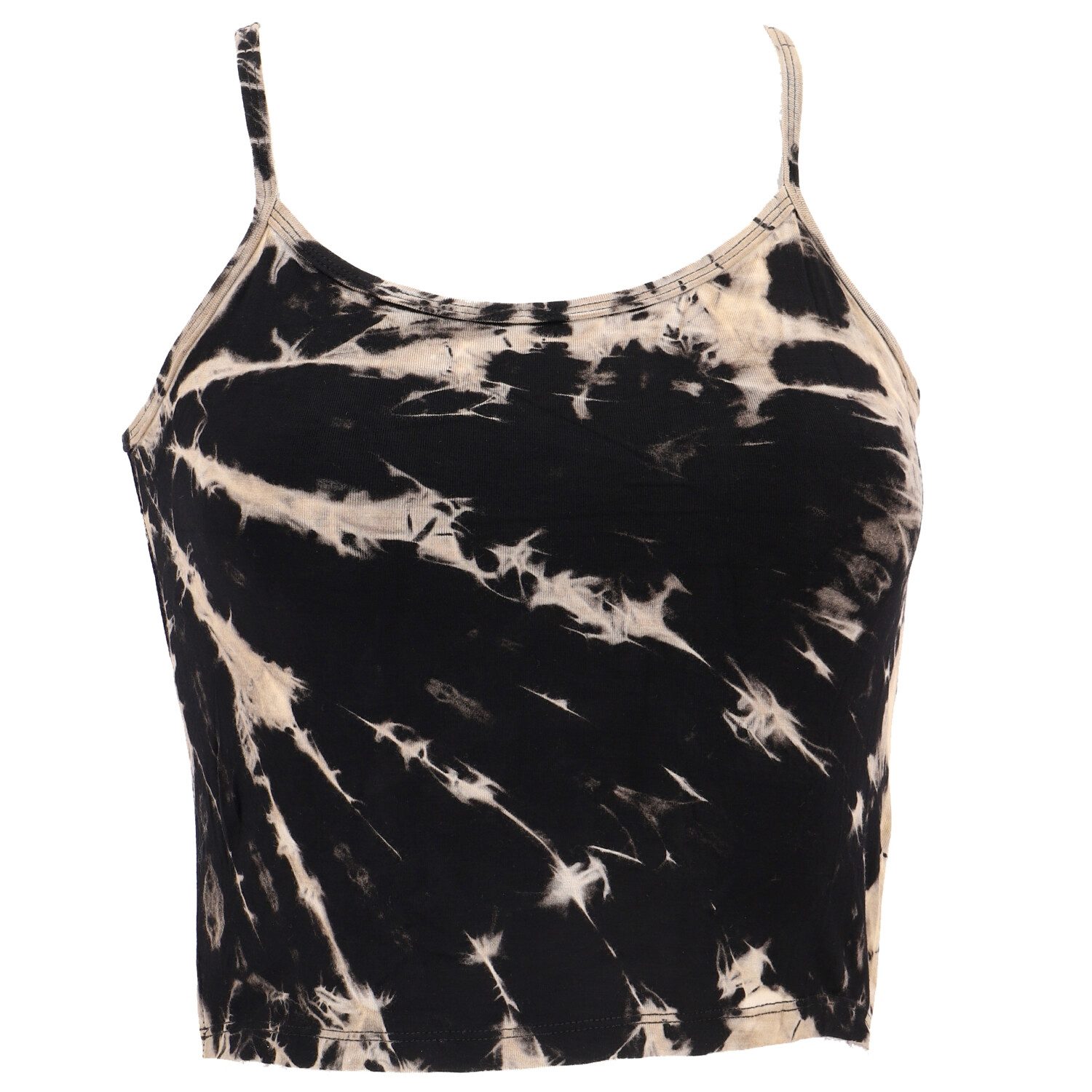 Guru-Shop T-Shirt Bauchfreies Batiktop, Yoga Batik Top, Unikat.. Festival, Ethno Style, Hippie, alternative Bekleidung