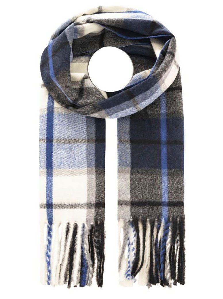 Zwillingsherz Schal "Kariert", mit Karo-Muster und Fransenabschlüssen