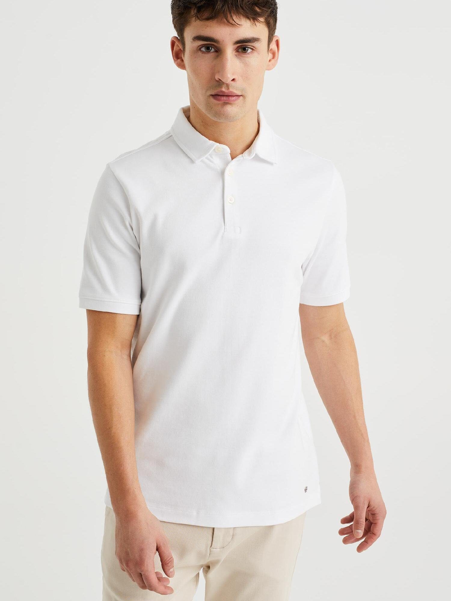 Poloshirt (1-tlg) Weiß WE Fashion