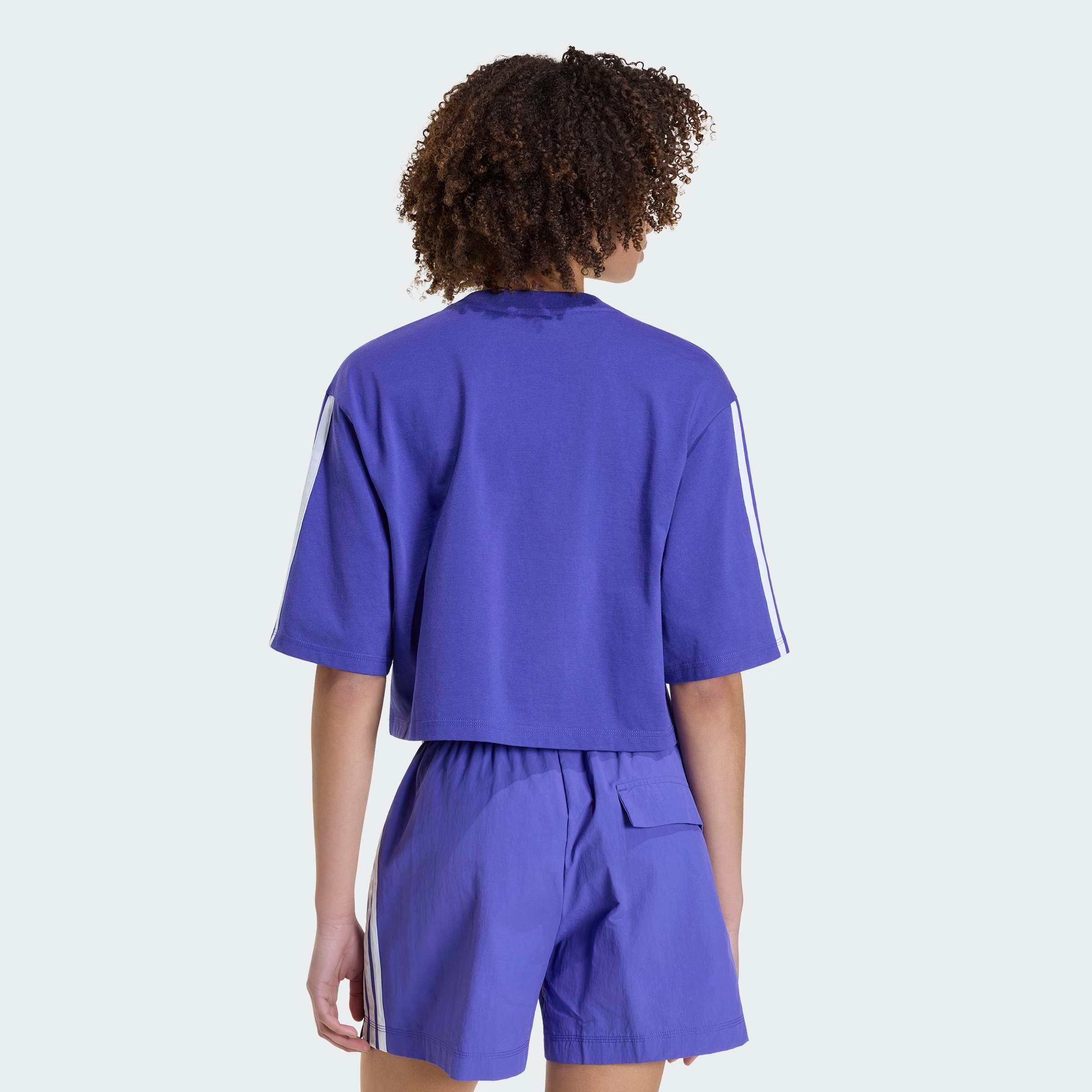 adidas Sportswear T-Shirt W 3S SJ TLR T mit Rundhalsausschnitt, bauchfreie Schnittform, ohne Verschluss