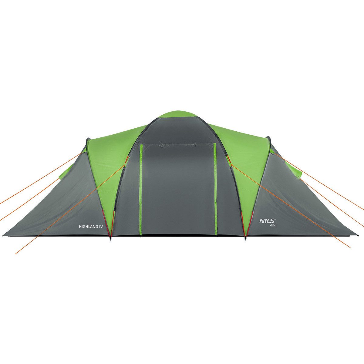 Kuppelzelt Campingzelt großes Zelt "Highland IV" Grau/Grün