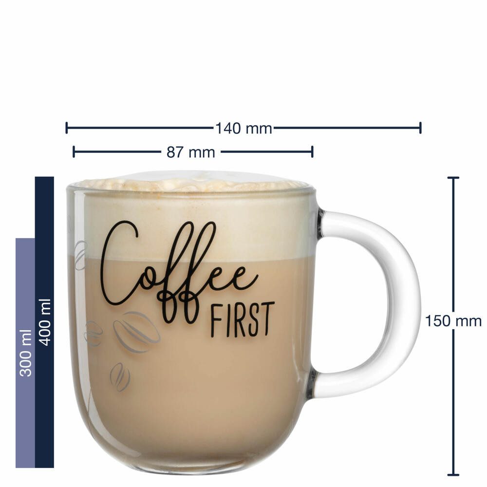 LEONARDO Tasse Ufficio Coffee First 400 ml, Glas