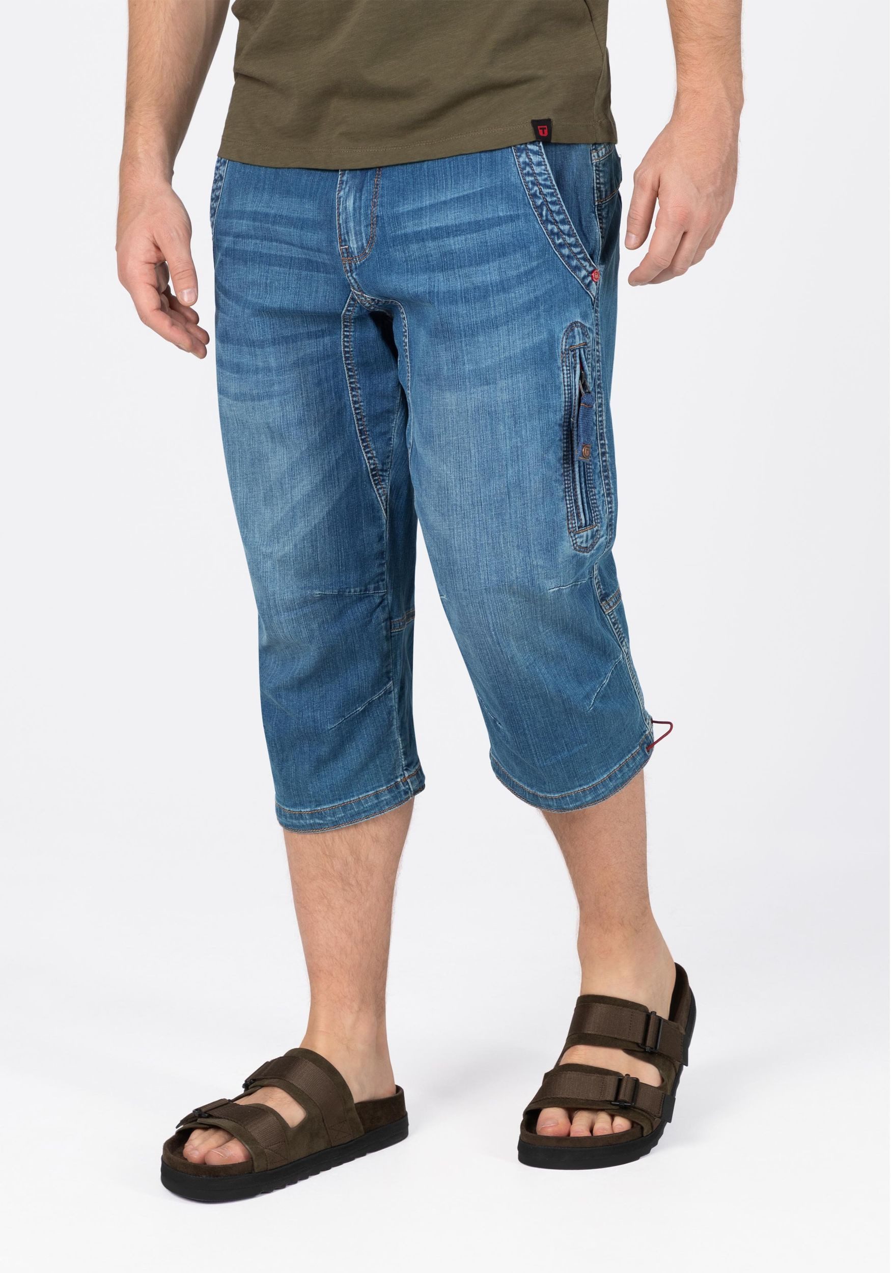 TIMEZONE Jeansshorts Jeans mit geradem Bein und Kontrast Nähten Regular Con günstig online kaufen