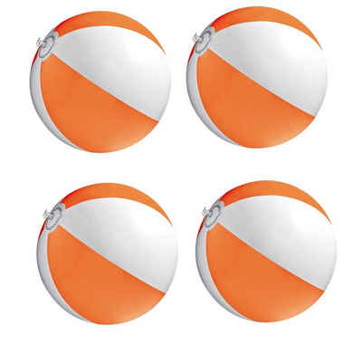 Livepac Office Wasserball 4x Strandball / Wasserball / Farbe: orange-weiß