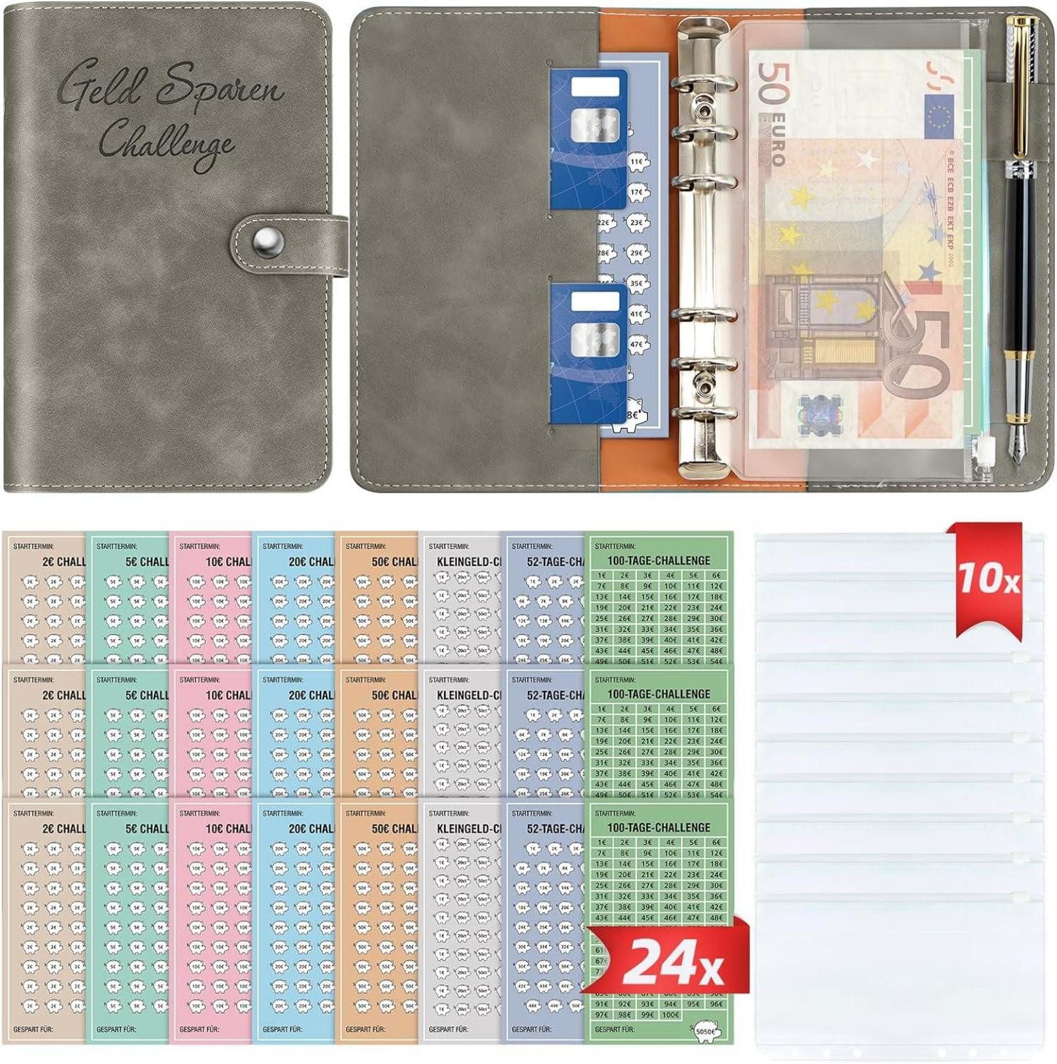 Notizbuch Geld Spar Challenge Buch 8 Spar Challenges Budget Planner Binder A6