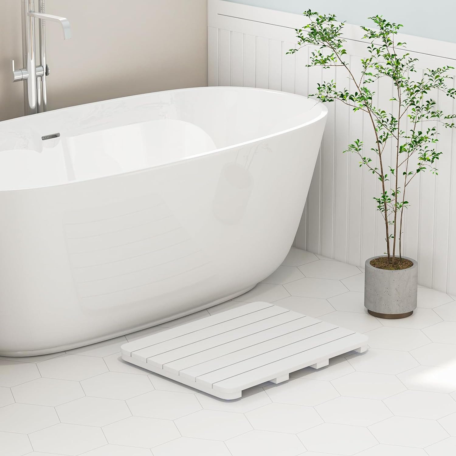 KOMFOTTEU Duschmatte, wasserdichte Toilettenmatte bis 150kg günstig online kaufen