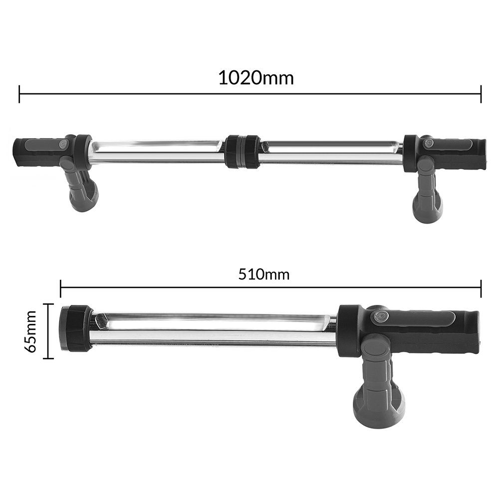 Maclean LED Arbeitsleuchte MCE230, LED fest integriert, 1200 Lumen XXL Werkstattlampen Set