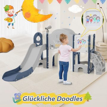 WISHDOR Rutsche Kletterspielzeug für Kinder, (10 in 1 Multifunktionsrutsche Rutschen), Kinderrutsche, Spielrutsche, 172*165*95cm