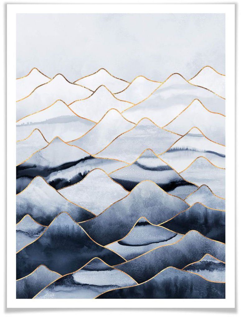 Wall-Art Poster Die Berge, Berge (1 St)