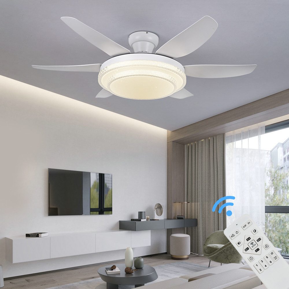 Eurotondisplay Deckenventilator Deckenventilator LED Beleuchtung 6 günstig online kaufen