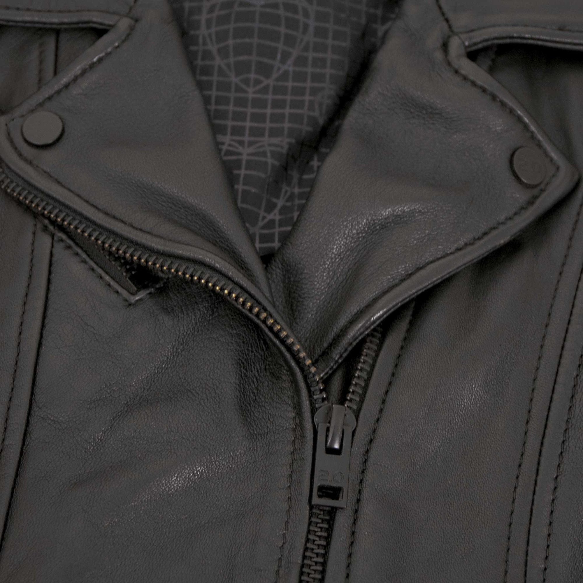 Mauritius Lederjacke G2WDenya Mauritius - Damen Ledermantel Lammnappa Gürtel schwarz