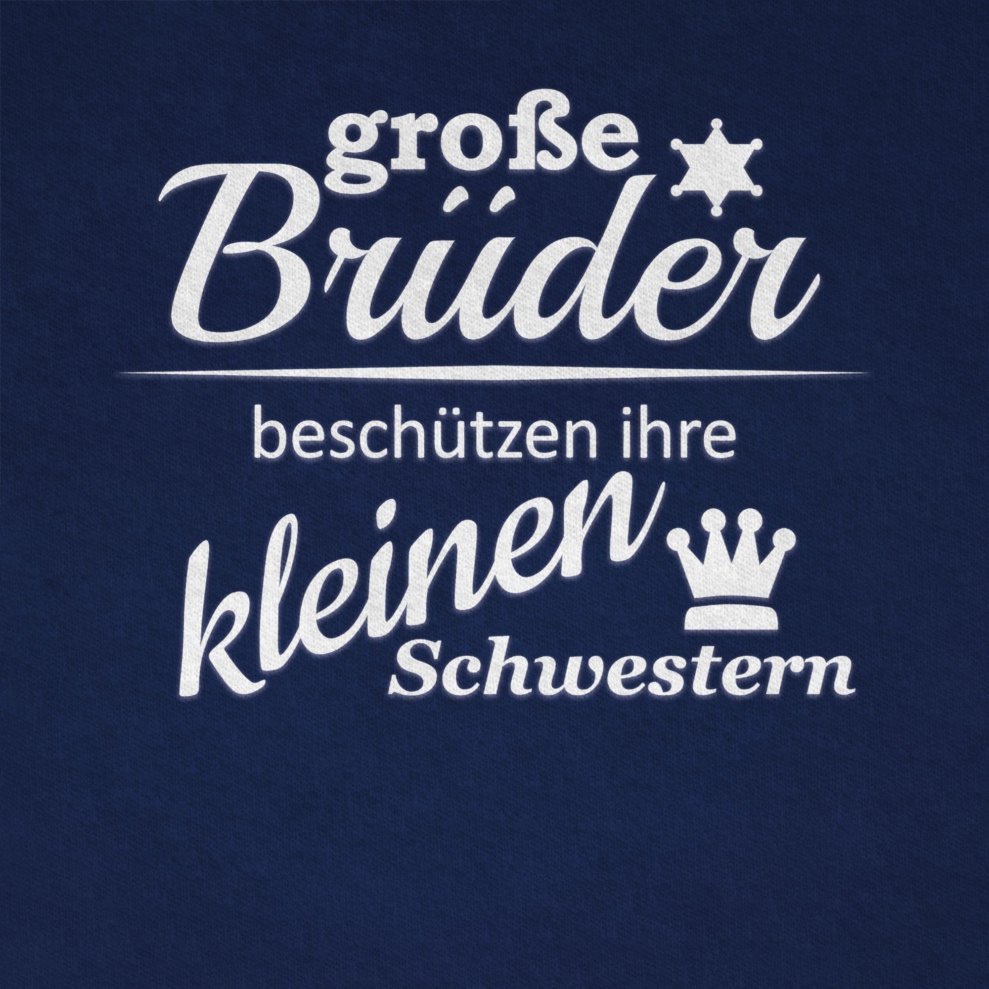 Geschwister Große T-Shirt Shirtracer und Dunkelblau Brüder 1 Bruder Schwester