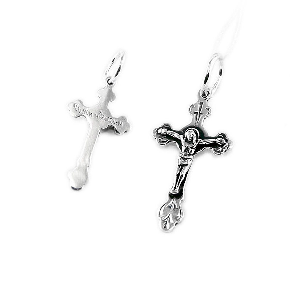 Kreuz NKlaus Orthodoxe 925 Kettenanhänger Silber Jesus Kreuzanhänger An