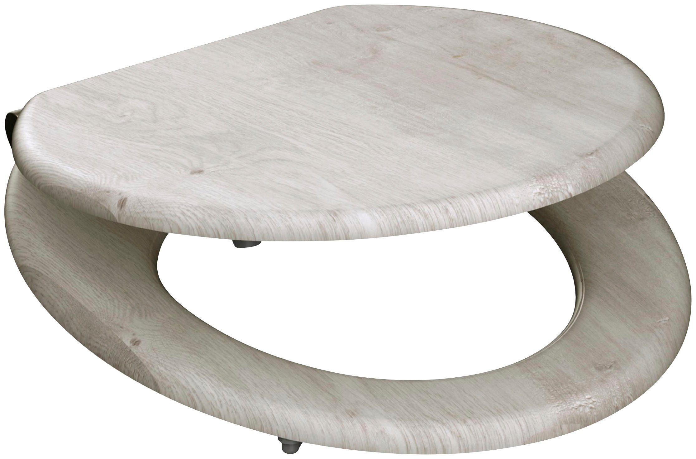 Schütte WC-Sitz LIGHT WOOD, mit Absenkautomatik und MDF-Holzkern