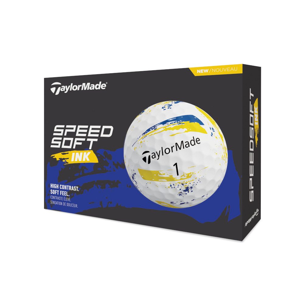 Taylormade Golfball TaylorMade Golfball SpeedSoft Ink Blau/Gelb 1 Dutzend