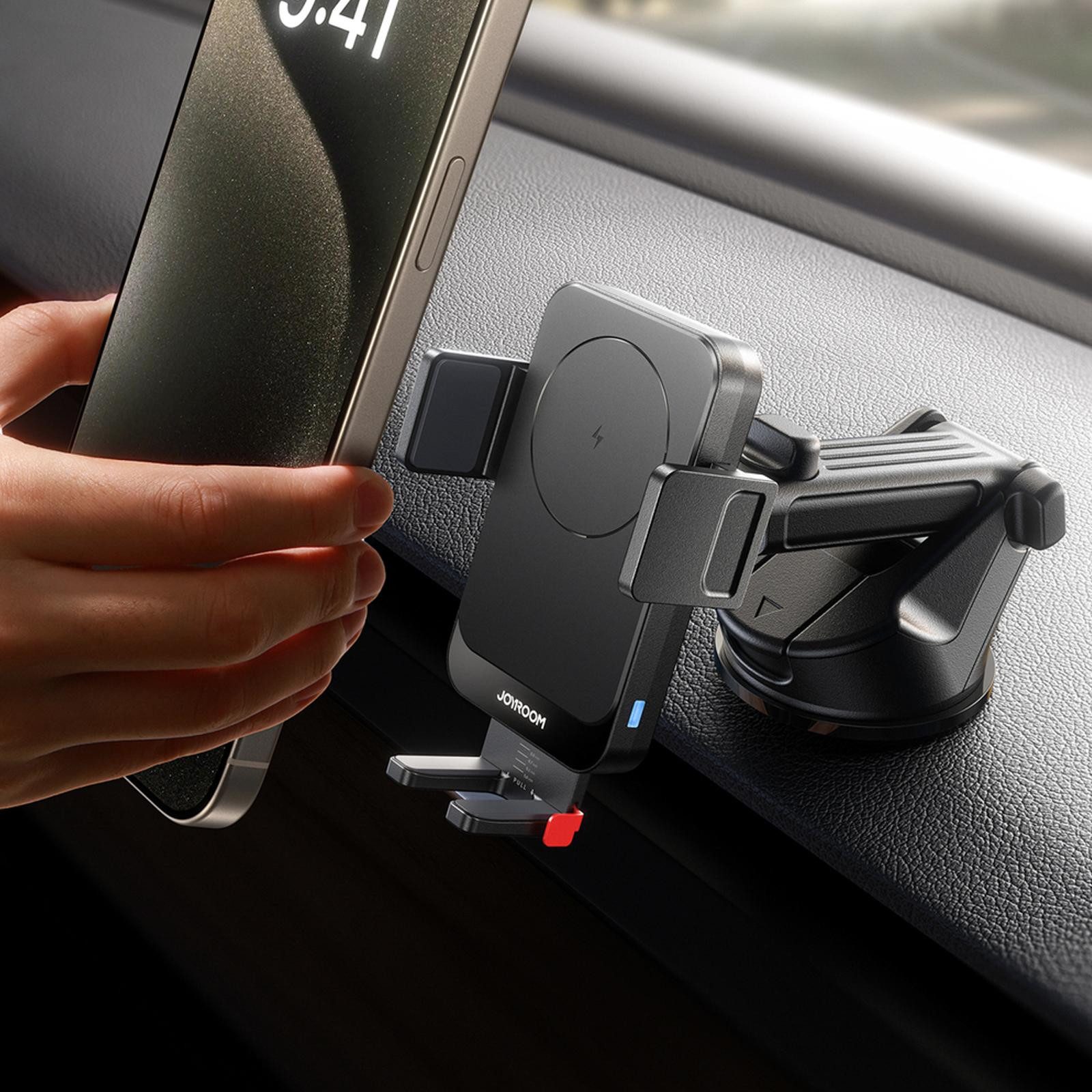 JOYROOM Handy-Halterung JR-ZS241S KFZ Halterung mit wireless Ladefunktion, (bis 6,9 Zoll, Universal Smartphone Handy Halter für PKW LKW Wohnwagen) – Bild 4 von 5